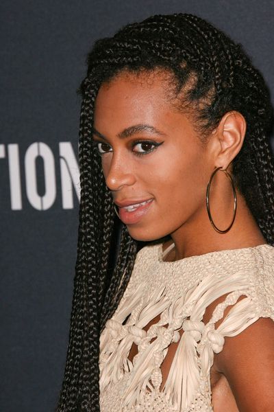 Solange Knowles long, braided hairstyle