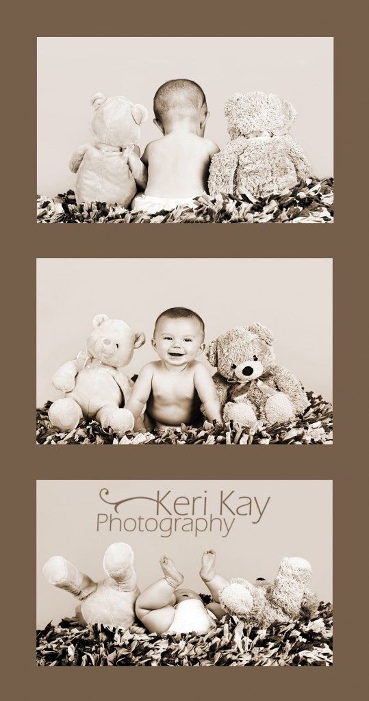 Cute baby shoot with stuffed animals