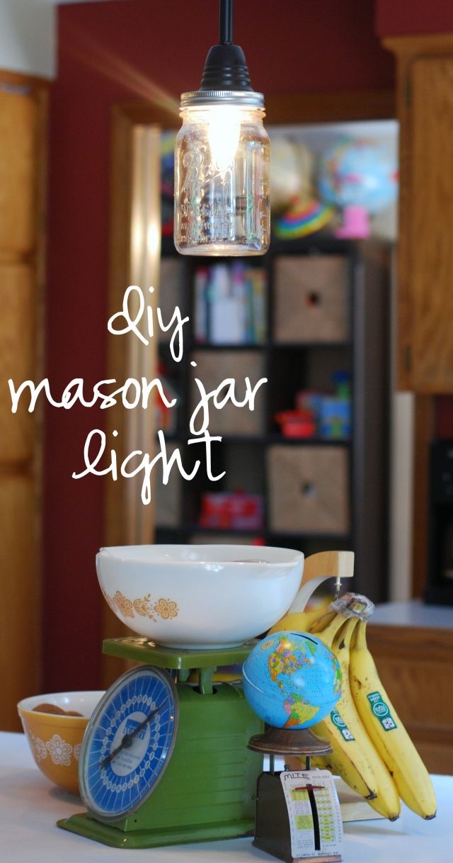 {diy} mason jar light