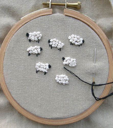 needlework sheep from incey wincey stitches