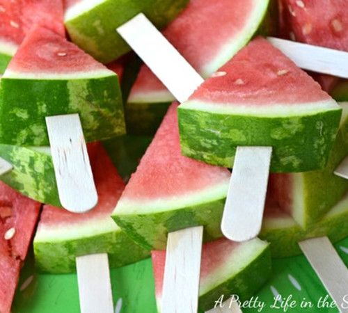 Easy way to serve water melon slices