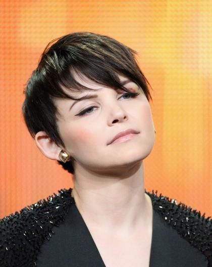 Ginnifer Goodwin's pixie cut looks sexy with long bangs.