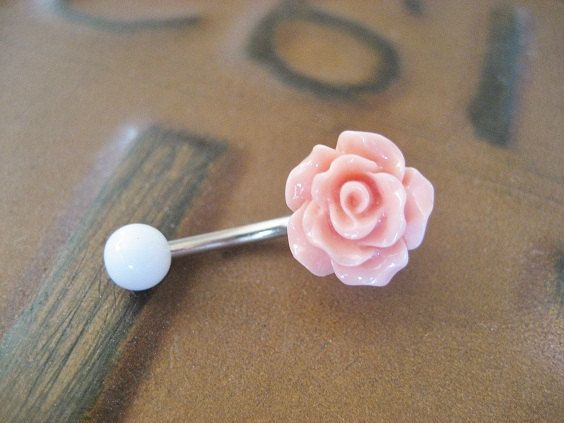 Rose Bud Belly Button Ring
