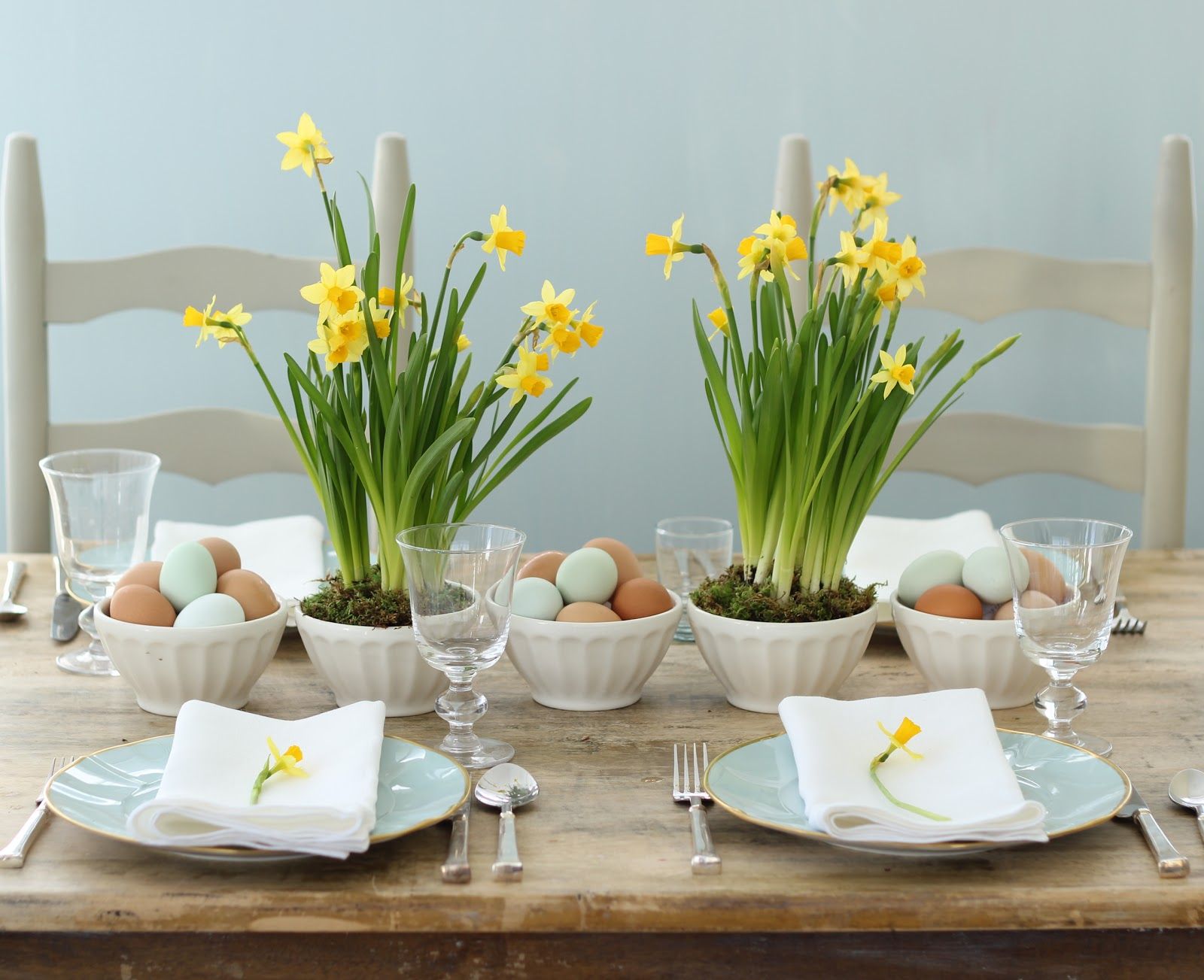 Jenny Steffens Hobick: Spring & Easter Centerpieces | Yellow Daffodils ... -   Easter Centerpiece Ideas