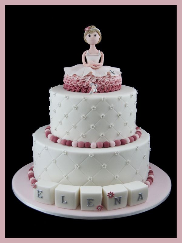 Ballerina Christening Cake
