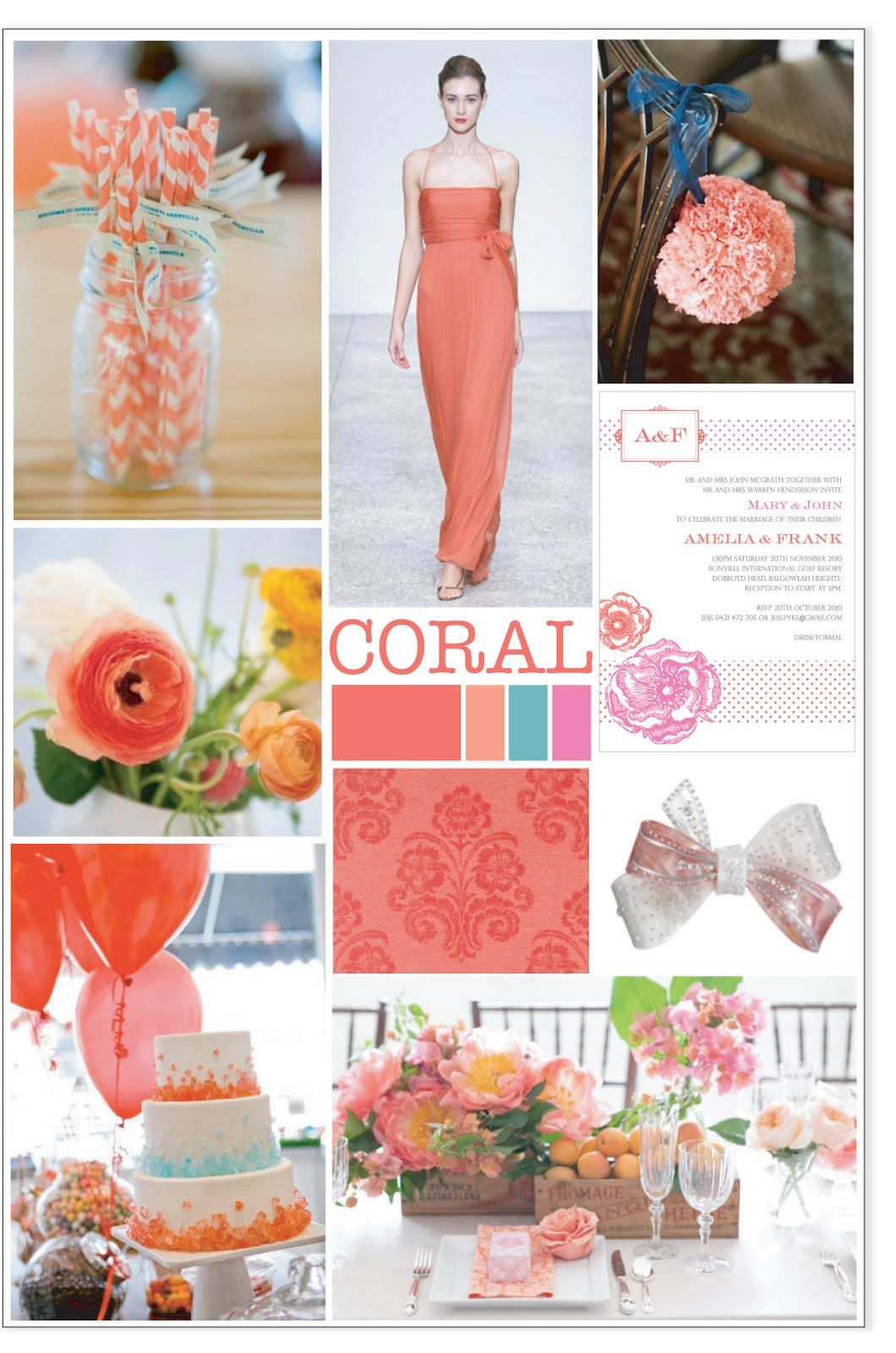 Coral Wedding Decor