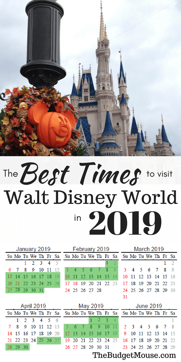 The Best Time to Go To Disney World in 2019 + FREE Printable Calendar -   Disney World Tips and Hacks Collection