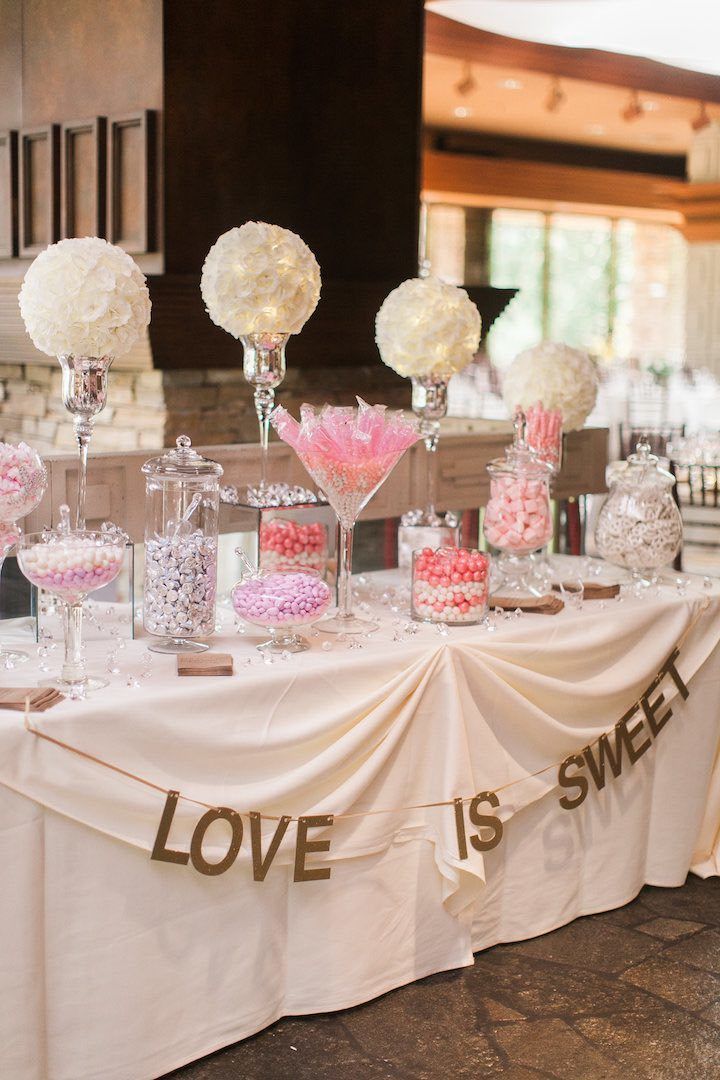 Romantic California Wedding with Pastel Blooms -   Wedding Candy Bar Ideas