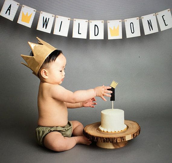 Where the Wild Things Are First Birthday Banner, Sign, 1st, Shower Decor -   One year birthday photo ideas
