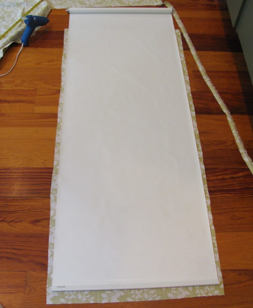 Glue fabric to Wall-Mart roller blind!