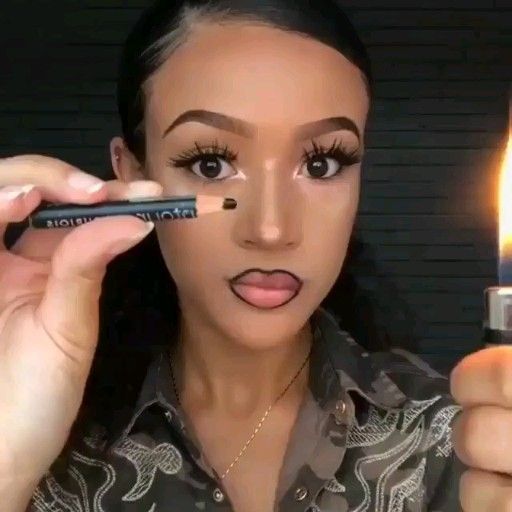 L?pis +fogo = batom рџ™ЏрџҐ° -   12 makeup Videos for teens ideas