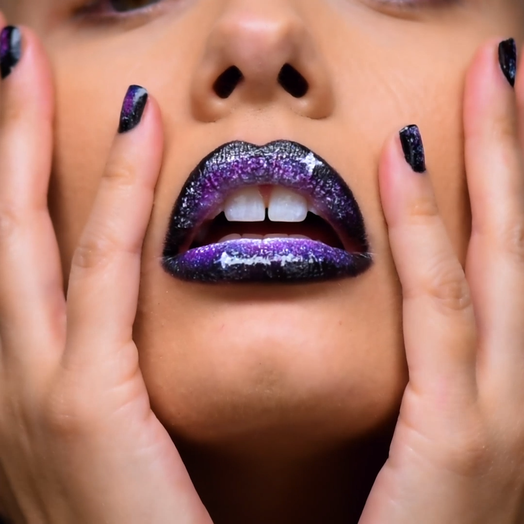 Galaxy Lip Art -   12 makeup Videos for teens ideas