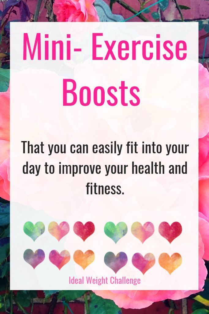 Mini exercise boosts that you can fit into any day - Getting Active -   13 health and fitness Design ideas