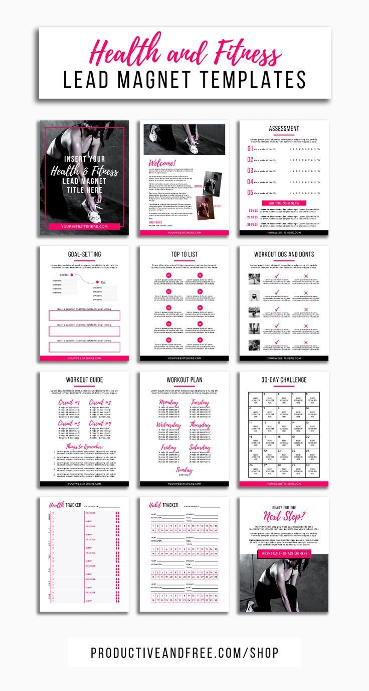 Health and Fitness Lead Magnet Template — Productive and Free -   13 health and fitness Design ideas