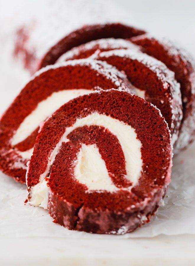 Red velvet cake roll with cream cheese filling -   14 cake Red Velvet easy ideas