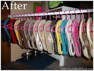 19 Ways to Organize Your Shoe Clutter on a Tight Budget -   14 DIY Clothes Storage flip flops ideas