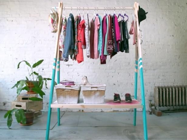 How to Build an A-Frame Clothing Rack -   14 DIY Clothes Storage flip flops ideas
