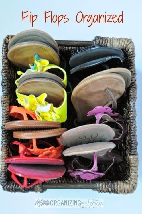 7 Easy Organizing Ideas That Cost $10 Or Less -   14 DIY Clothes Storage flip flops ideas