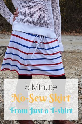 5 Minute No-Sew DIY T-Shirt Skirt - Little Mager House -   14 DIY Clothes Tshirt scissors ideas
