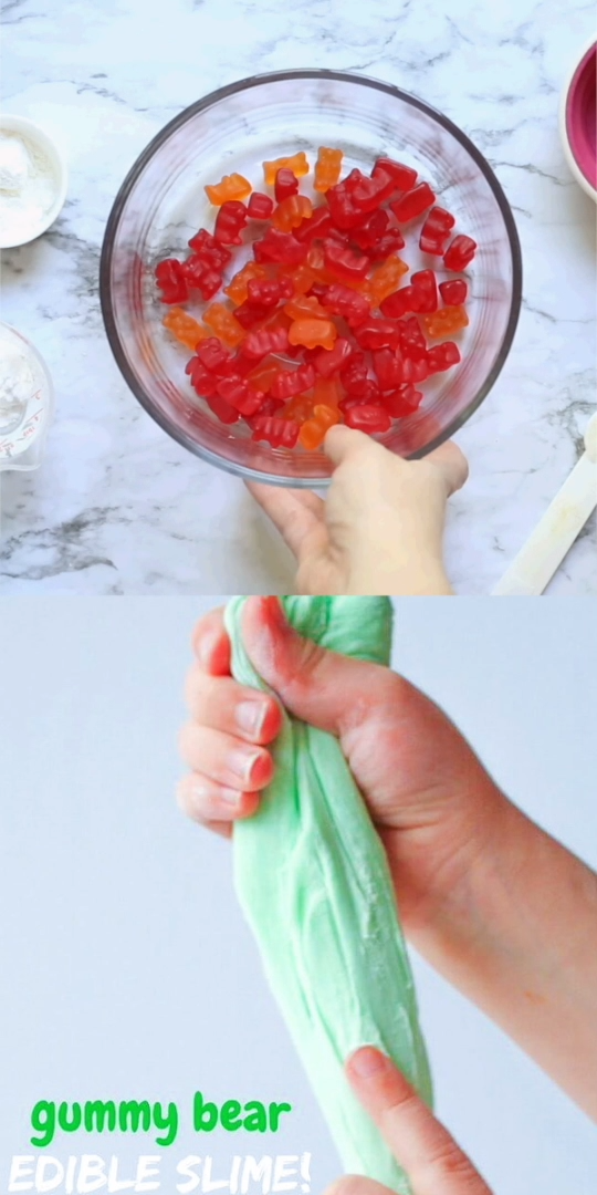 Yummy Edible Gummy Bear Slime -   14 diy projects For Kids slime ideas
