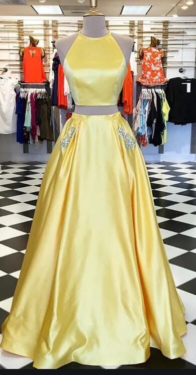 Two Pieces Long Prom Dresses Fashion School Dance Dress Winter Formal Dress PDP0442 -   14 formal dress 2018 ideas
