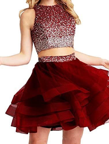 Best Seller Bonnie Beaded Two Piece Homecoming Dresses 2018 Short Sexy Open Back Prom Ball Gowns BS028 online - Bestshoppingideas -   14 formal dress 2018 ideas