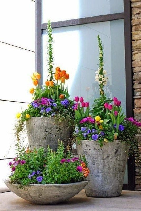 The Most Stunning Flower Garden Design Ideas That You Have to See -   14 garden design Stones planters ideas