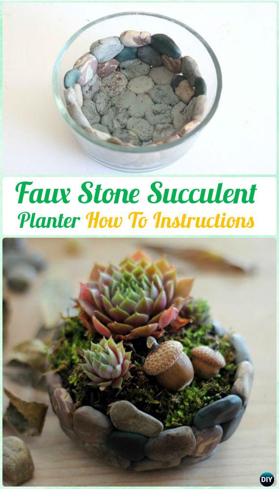 DIY Indoor Outdoor Succulent Garden Ideas Projects -   14 garden design Stones planters ideas