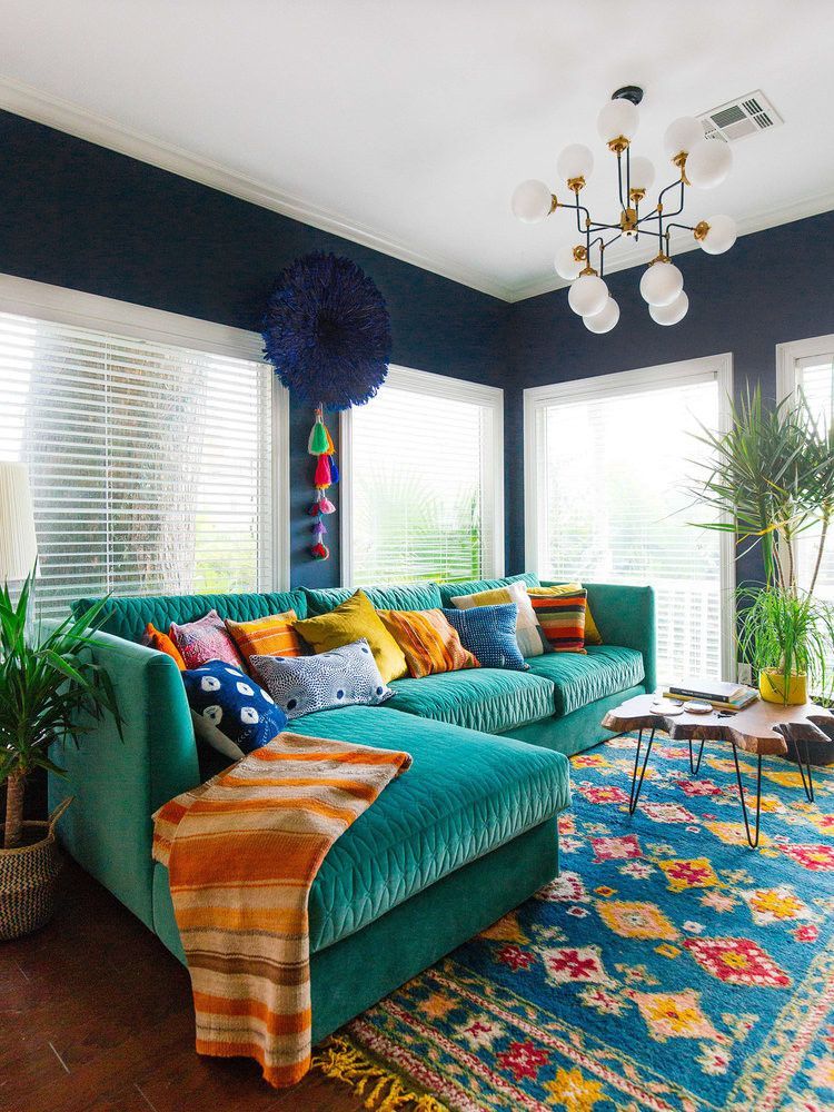 19 Boho Rooms Where Vibrant Prints and Patterns Rule -   14 living room decor Colorful ideas