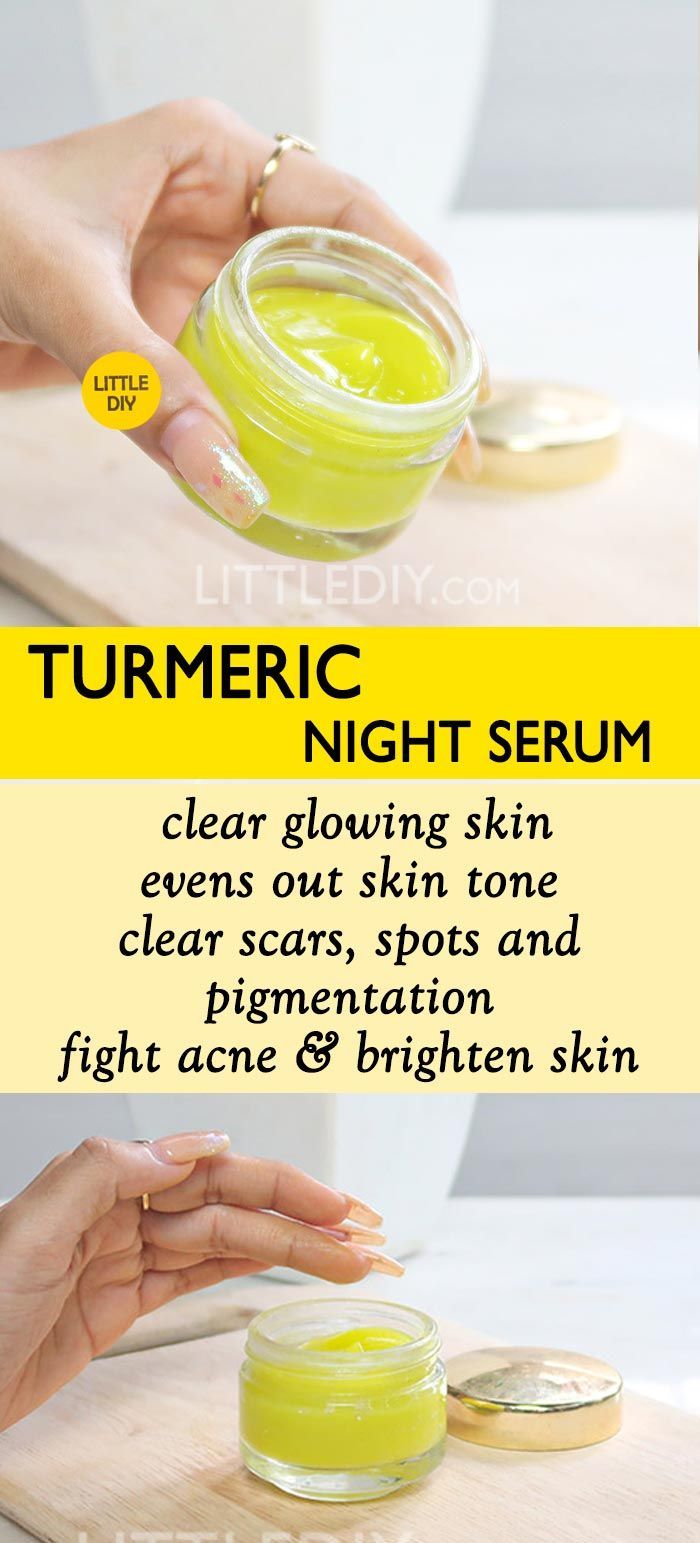TURMERIC NIGHT SERUM for healthy glowing skin - LITTLE DIY -   14 skin care Homemade makeup ideas