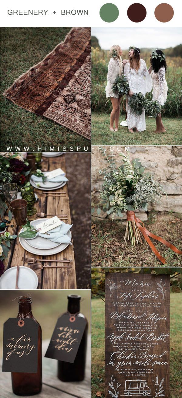 Top 9 Green Wedding Color Scheme Ideas For 2020 Trends You'll Love -   14 wedding Bohemian rustic ideas