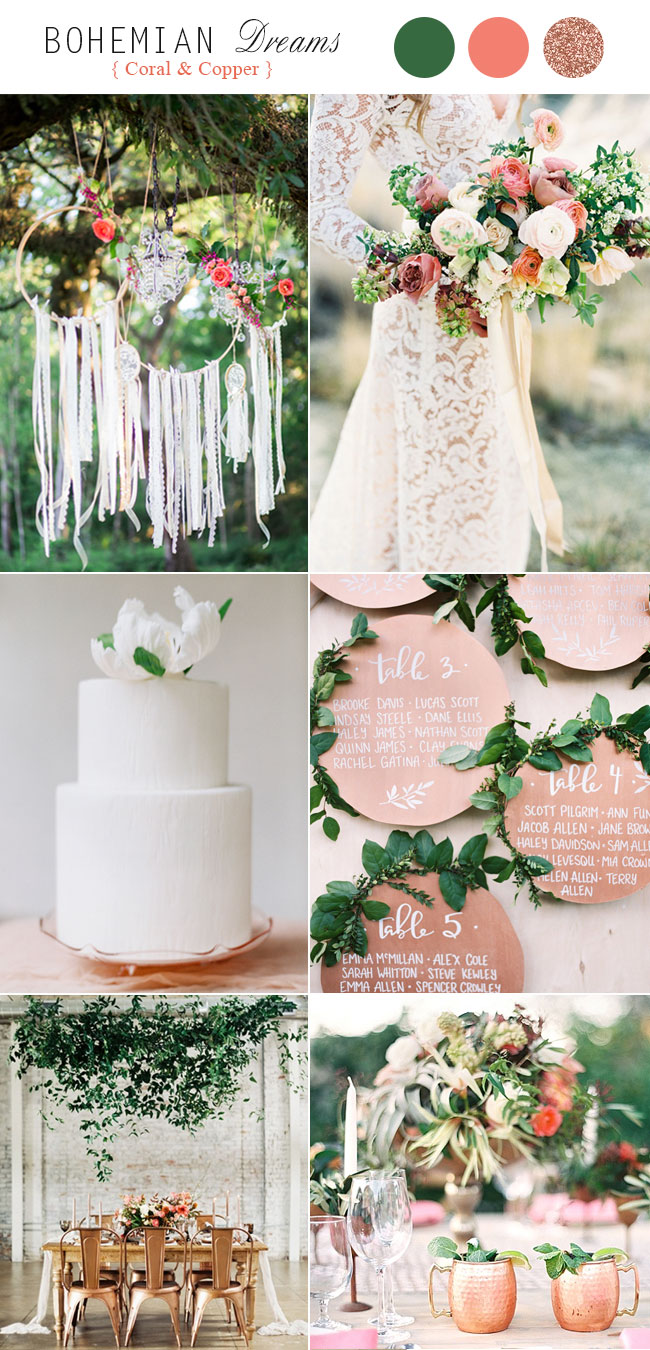 Top 5 Rustic / Bohemian Chic Wedding Color Palettes We Love -   14 wedding Bohemian rustic ideas