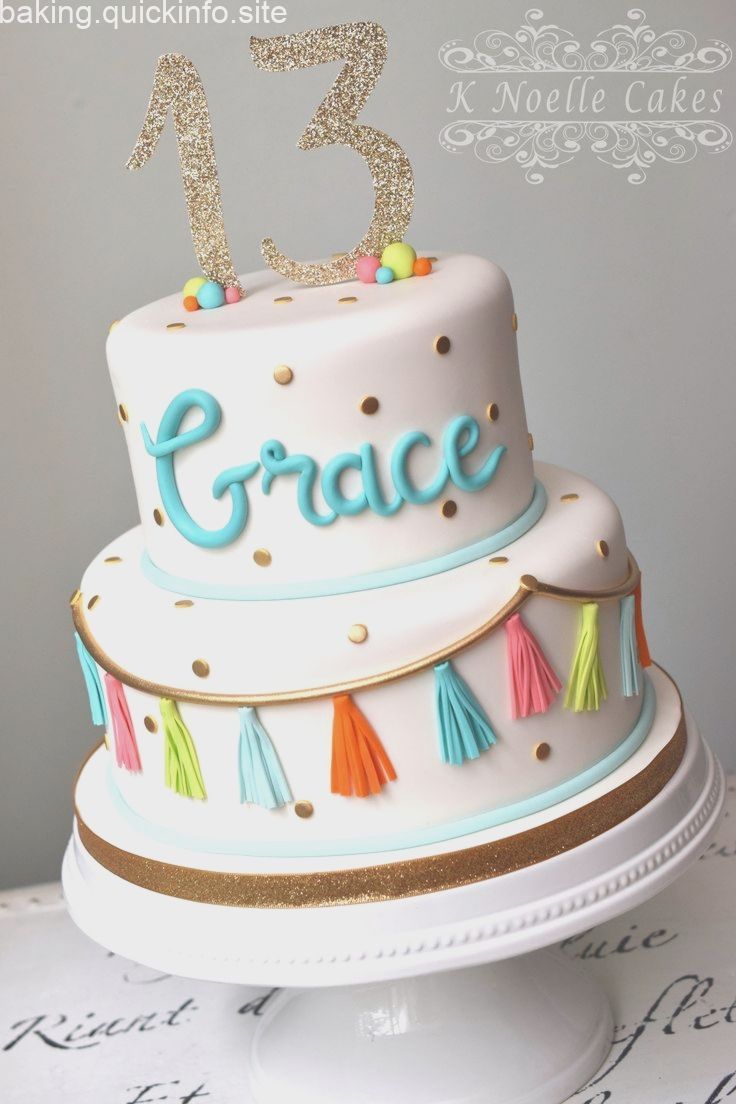 13th birthday cake by K Noelle Cakes -   15 cake Birthday teenager ideas