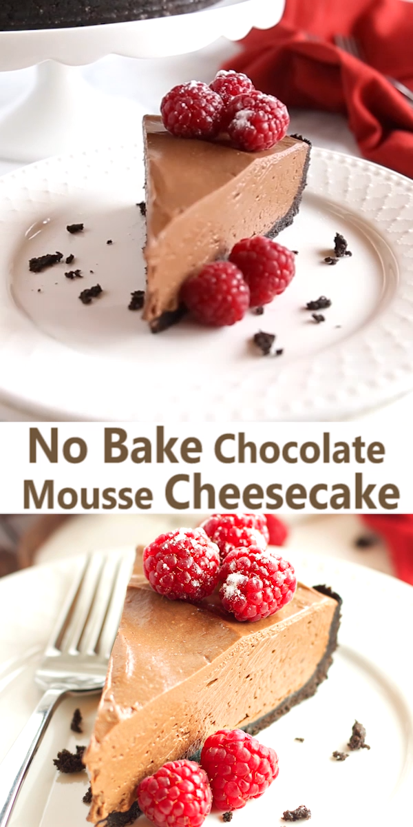 Vegan No Bake Chocolate Mousse Cheesecake -   15 vegan desserts No Bake ideas