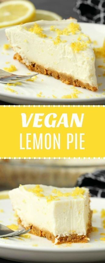 Vegan Lemon Pie with Ginger Cookie Crust -   15 vegan desserts No Bake ideas