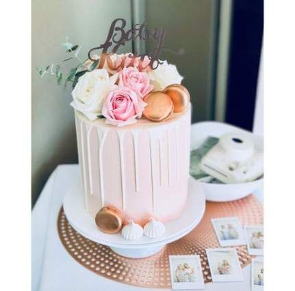 Cake Birthday Rose Gold Flower 61+ Ideas -   16 babyshower cake Girl ideas
