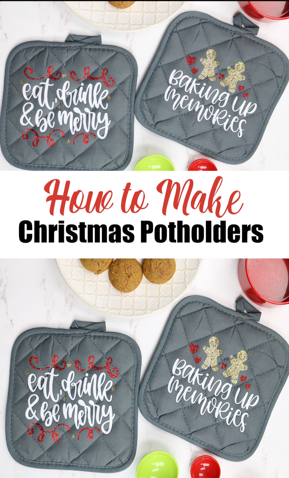 How to Make Christmas Potholders with a Cricut Machine -   16 holiday Crafts cricut ideas