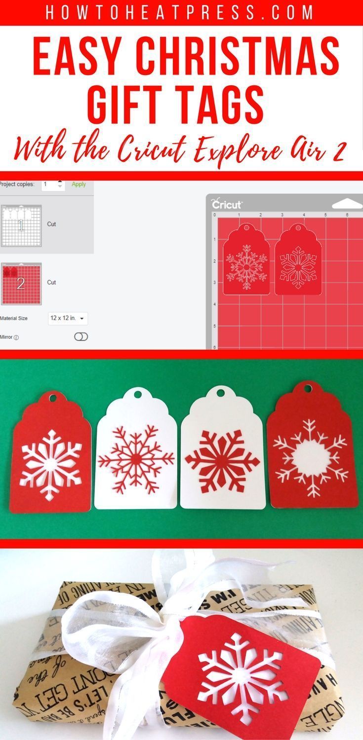 Easy Christmas Gift Tags With The Cricut Explore Air 2 -   16 holiday Crafts cricut ideas