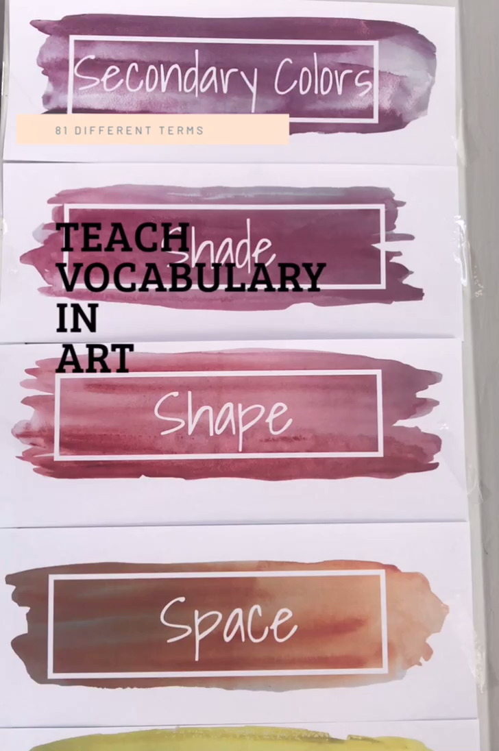 Teaching Vocabulary in Art 81 Art Terms Word Wall -   16 room decor Art classroom ideas