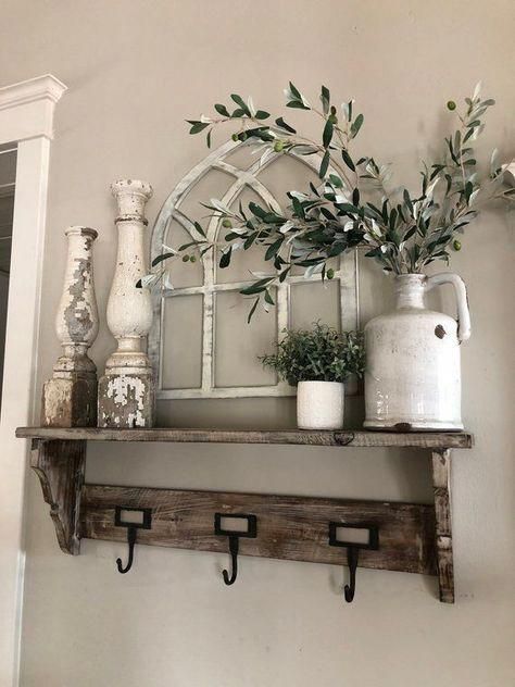 Vintage Inspired Wooden Window, Distressed Farmhouse Window, Faux Wooden Window, Architectural Salvage Inspired Window -   16 room decor Modern window ideas