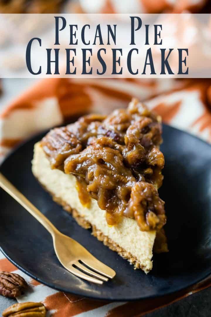 Pecan Pie Cheesecake: creamy, sweet, & crunchy! -Baking a Moment -   17 cake Simple graham crackers ideas