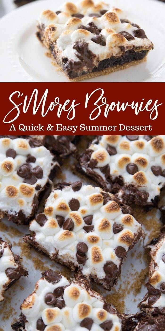 Easy S'Mores Brownies Recipe for Summer - Passion For Savings -   17 cake Simple graham crackers ideas