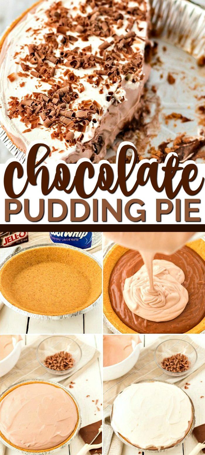 Chocolate Pudding Pie -   17 cake Simple graham crackers ideas