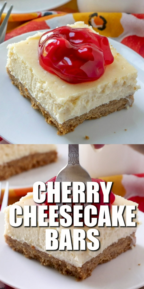 THE BEST CHERRY CHEESECAKE BARS -   17 cake Simple graham crackers ideas
