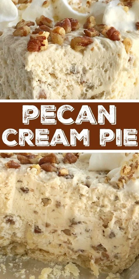 Pecan Cream Pie -   17 desserts Light cooking ideas