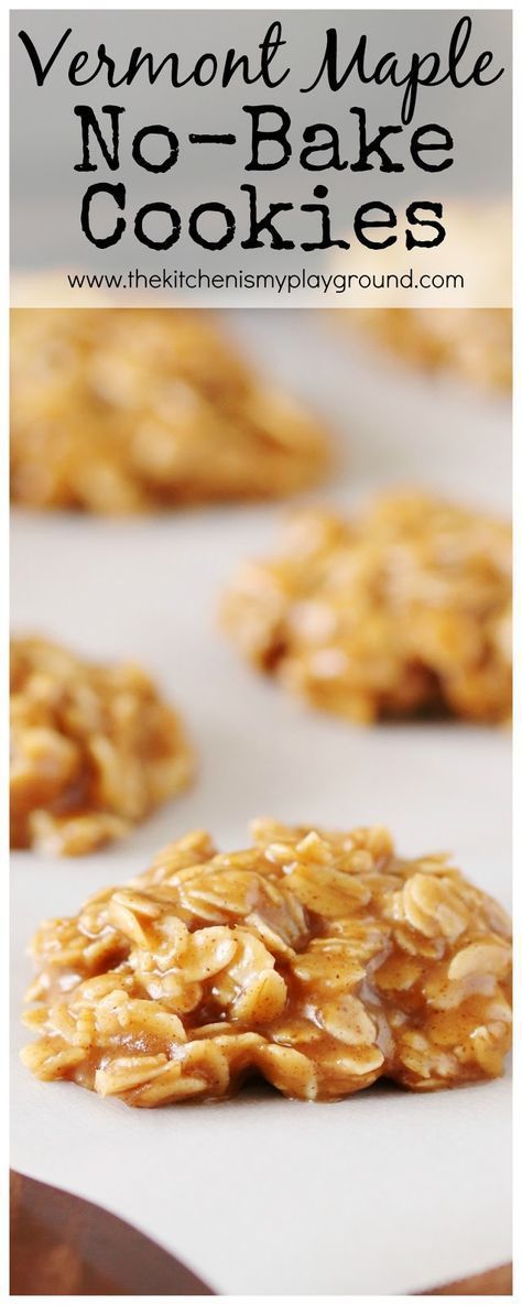 Vermont Maple No-Bake Cookies -   17 desserts No Bake maple syrup ideas