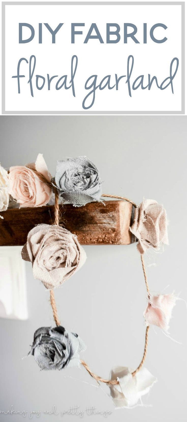 DIY Fabric Floral Garland -   17 fabric crafts Nursery decor ideas