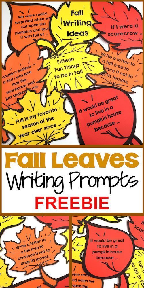 Fall Writing Prompts Freebie -   17 holiday Activities writing prompts ideas