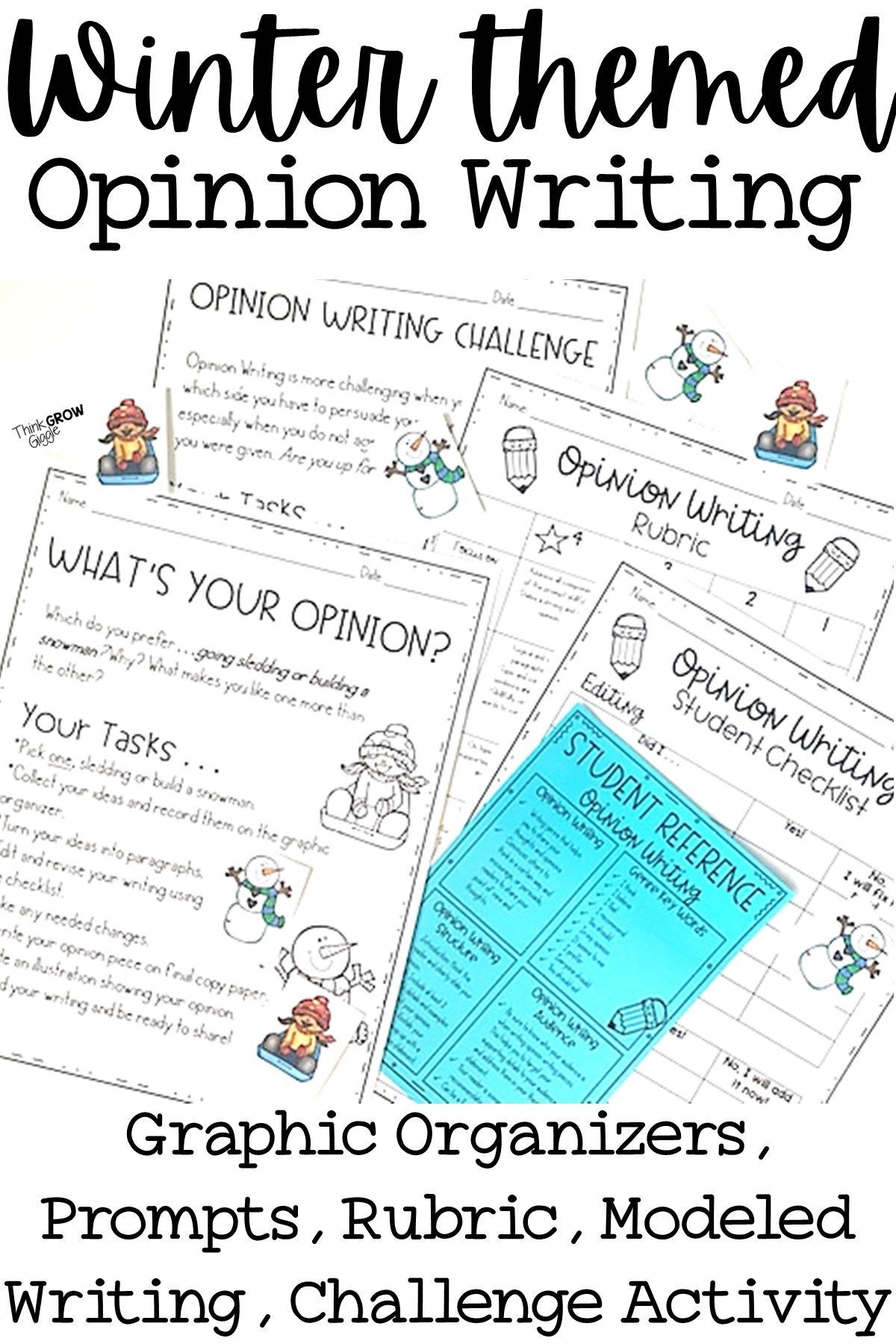 Winter Opinion Writing Activities, Prompts, Bulletin Board -   17 holiday Activities writing prompts ideas