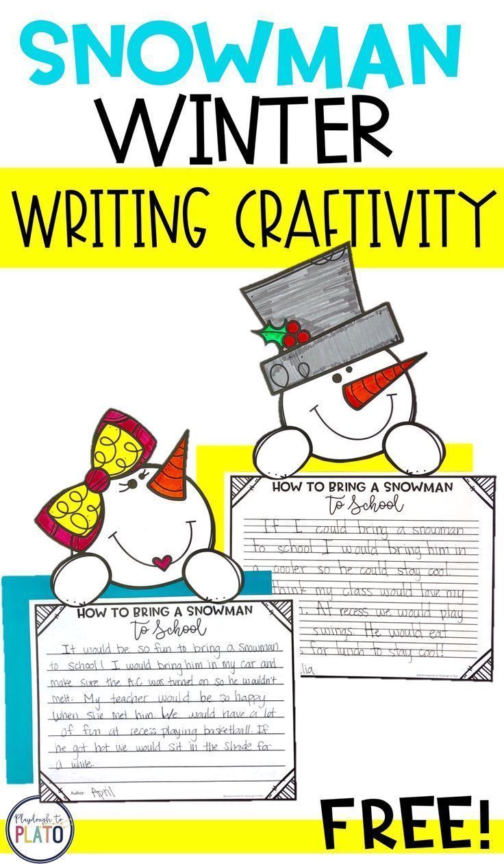 Snowman Writing Craftivity - Playdough To Plato -   17 holiday Activities writing prompts ideas